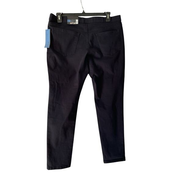 Apt. 9 Pull-On Skinny Leg Jeans Women's 16P Black Stretch Denim Mid Rise NWT - Picture 2 of 11